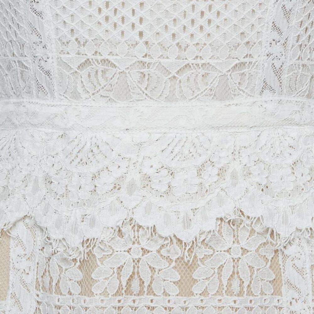 All Saints White Lace Sleeveless Mini Dress S - Picture 3 of 6
